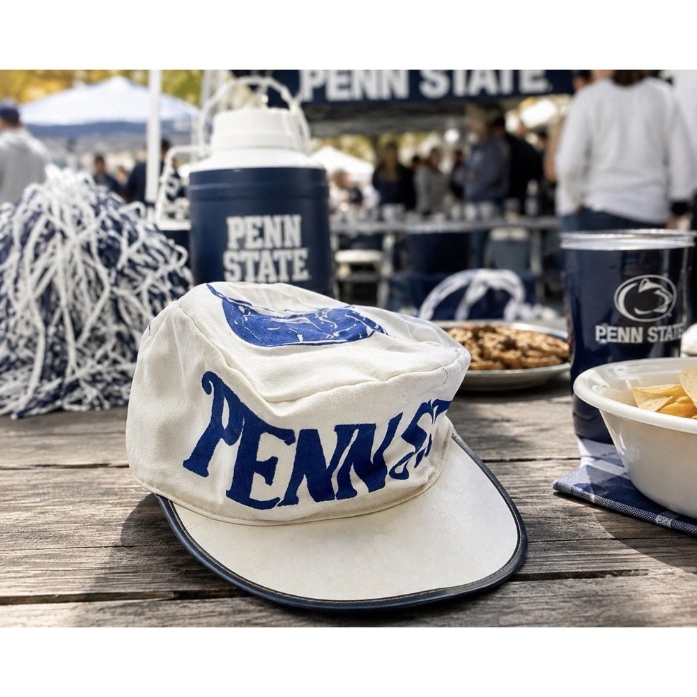Vintage 1980s Penn State Nittany Lions Love Ya Lions Painter Cap Hat PSU READ